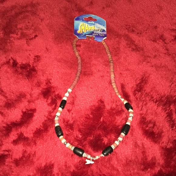 Shark Tooth Necklace and Beaded Bracelet - Picture 2 of 3